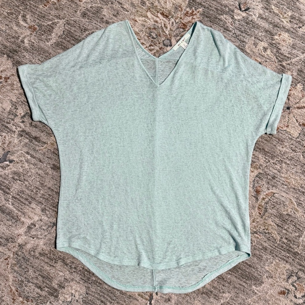 Miami Aqua V-Neck Top